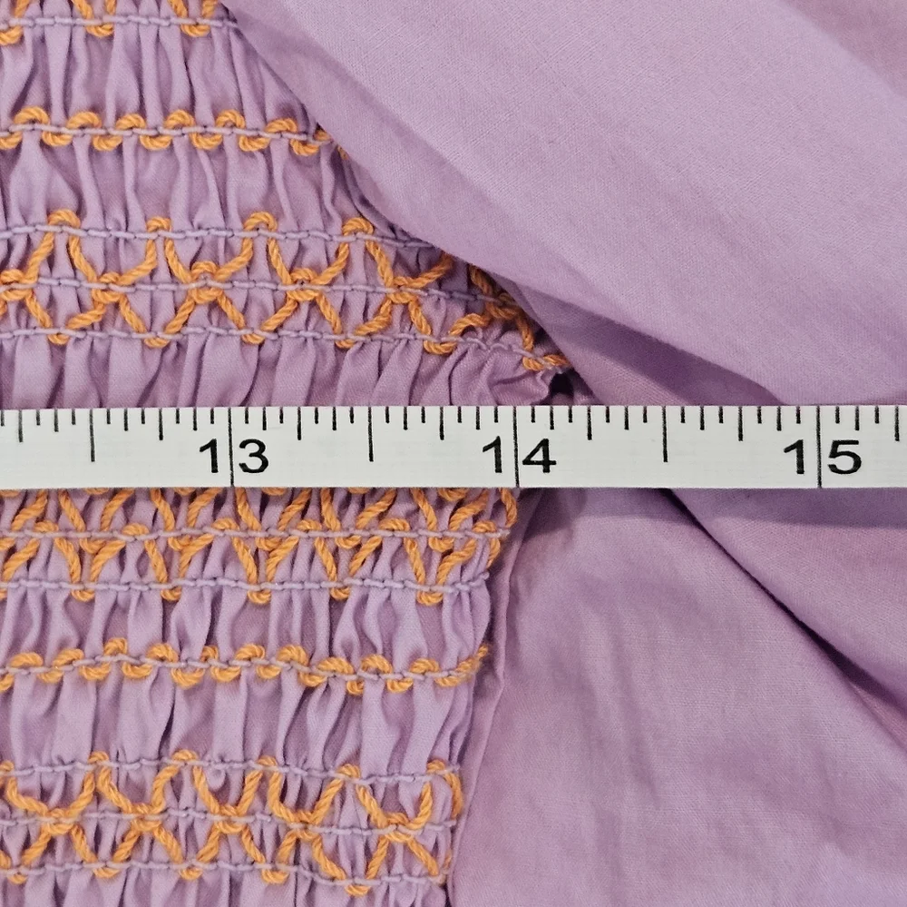 NEW Karlie Dress Size S Purple Puffy Sleeves Preppy Feminine Ruffle Girlhoodcore - Picture 7 of 8